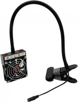 Portable Dual Use Clip-On Type Smoke Extractor Remover Tool with LED Light