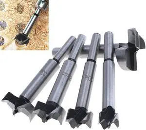 15mm / 20mm / 25mm / 30mm / 35mm Alloy Steel Perforator Punching Hole Drill Bit with Round Shank and Sharp Blade for Woodworking