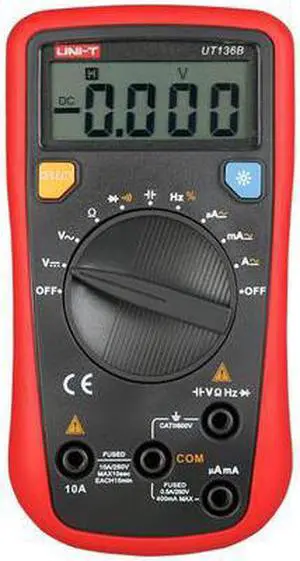 UNI-T UT136B Digital Multimeter Auto Range Tester AC DC VoltageCurrent Ohm Diode Cap Hz of test diode multimeter UNI-T UT136B Digital Multimeter Auto Range Tester AC DC VoltageCurrent Ohm Diode Cap Hz of test diode multimeter