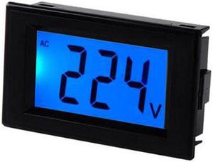 ELECALL AC80-500V LCD Digital Voltmeter Voltage Panel Meter Mini Ammeter Panel Amp Volt Current Meter Tester With LED Display - Black