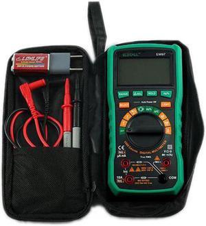 ELECALL EM97 Capacitance Multimeter True RMS Digital Multimeter LCD Backlight With Capacitance/Resistance Measurement and With Bag