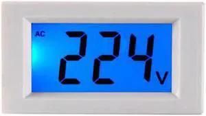 ELECALL AC80-500V LCD Digital Voltmeter Voltage Panel Meter Mini Ammeter Panel Amp Volt Current Meter Tester With LED Display - White
