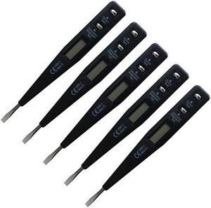 5PCS Portable Non-contact AC/DC Voltage 12V-250V Test Pencil Detector Led Light Alert Electric Volt Detection