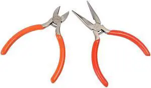 2pcs/set Long Nose Pliers And Diagonal Pliers Electrical Model Wire Cable Cutters Useful Hand Tools Side Snip Mini Pliers
