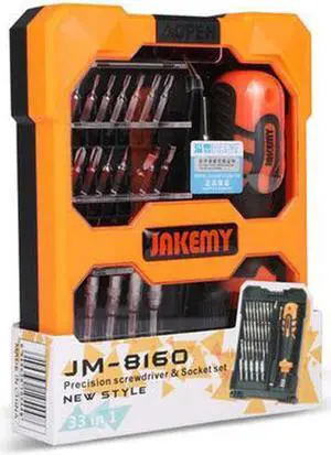33 in 1 JAKEMY 8160 Precision Screwdriver Bits Set For iPhone 7 Laptop Mobile Phone Repair Tool Kits Wood Working Hand Tool Set