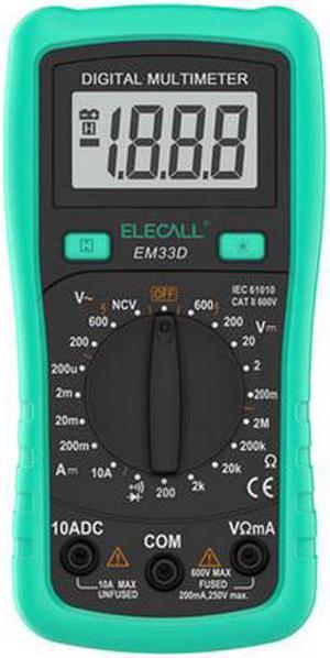 DC AC Current Voltage Tester EM33D Handheld Easy to Carry Mini LCD Digital Multimeters