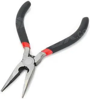 WLXY WL-4.5" Mini Carbon Steel Long Nose Pliers - Black + Grey