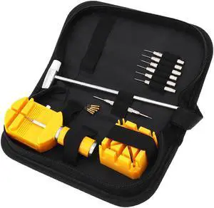 16pcs/set Multi-function Precision Combination Watch Opening Watch Band Remover Tool with Storage Canvas Bag for Watch Repair