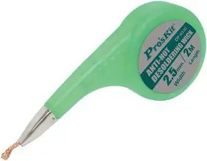 Pro'sKit DP-033C Anti-hot Desoldering wick solder wire for soldering iron tool Tin wire 2m length 2.5mm