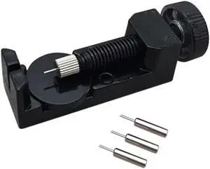 A Set Adjustable Metal Watch Band Strap Link Pin Remover Repair Maintenance Tool Dismantling Kit - Black