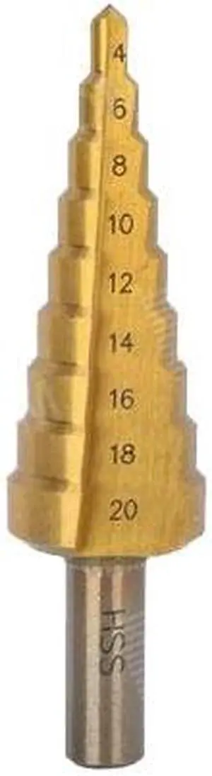WLXY WL-7206 4-20mm Step Drill Bit - Golden