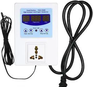 10A LED Digital thermometer Intelligent Pre-wired Temperature Controller temperature instruments Thermostat with Air Sensor