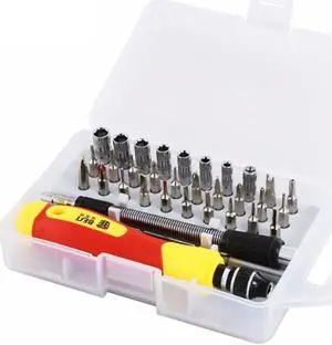 33 in 1 Interchangeable Screwdriver Set Precision Magnetic Screwdriver Kit Repair Tools for Laptops Mobile Devices Wristwatches