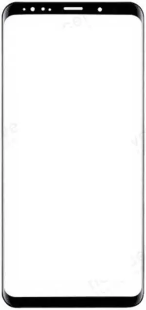 Front Glass Lens For Samsung S9 Plus LCD display outer touch panel screen glass replacement (Black)