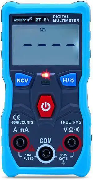 ZOYI ZT-S1 Automatic Digital Multimeter True-RMS intelligent NCV 4000 Counts AC/DC Voltage Current Ohm Test Tool