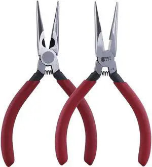 BST-13 1Pc 125mm Multitool Jewellery Making Tools Red Handle Long Nose Pliers For Clamps Crimping Tool Wire Cutters High Quality