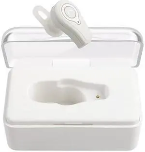 DPRUI wireless headphones with Charging Box Wireless Stereo Earbud Business Earphone Bluetooth headphones for a mobile phone (White)