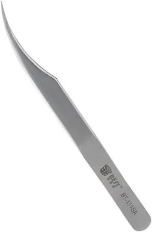 BST-151SA Stainless Steel Eyebrow Tweezer Repair Tools Hyperfine High Precision Anti Acid Tweezers