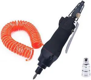 ELECALL Electric screwdriver Torque Adjustable Pneumatic Screwdriver Two-End Screwdrivers Bit & 6M Spring Tube 8*5 - Black