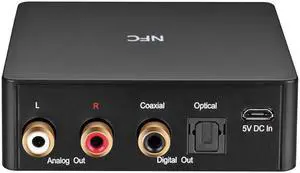 Alloyseed BLT-1 Home Theater Bluetooth Music Audio Receiver Support NFC DAC APTX RCA Optical Fiber Coaxial Signal Output