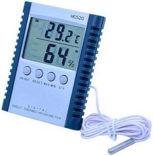 OUTEST HC520 Digital Indoor/Outdoor Thermometer Hygrometer Temperature Humidity Meter LCD Weather Station With Sensor