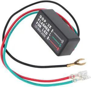 DC 12V Waterproof LED Turn Signal Light Flasher Blinker Relay Flash Strobe Controller Flasher Module for Auto Car Motorcycle ATV