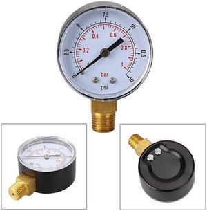 TS-50-15psi 0-15psi/0-1bar 1/4'' BSPT Vacuum Low Pressure Gauge Measuring Manometer Anti-knock