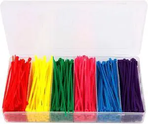 3*100mm Colorful Self-Locking Nylon Cable Ties480Pcs/Box Cable Zip Tie Loop Ties For Wires Tidy