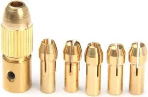 WLXY DIY001 Practical Electric Drill Center Shaft with Chuck 0.5 MM - 3.0 MM - COPPER COLOR
