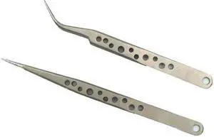 Electronics Industrial Tweezers Anti-static Curved Straight Tip Precision Stainless Forceps Phone Repair Hand Tools Sets