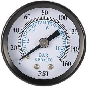 TS-40-10bar 0-160psi/0-10bar 1/8'' NPT Dial Display Pressure Gauge Measuring Manometer