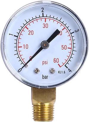 TS-50-4bar 0-4bar/0-60psi NPT Dial Display Pressure Gauge Measuring Manometer