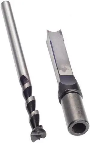 14mm 9/16'' Woodworking Square Hole Bits Drill Mortising Chisel Set 14mm/ 9/16" Mortiser Drills Bit Set