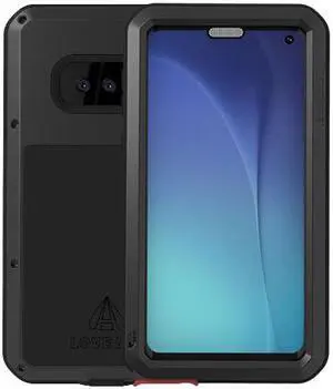 Love Mei Aluminum Metal Armor For Samsung Galaxy S10 Lite Shockproof Dirtproof Full Body Heavy Duty Case For Samsung Galaxy S10 Lite Cover (Black)