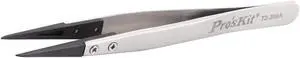 Pro'sKit TZ-300A Precision Static Dissipative Soft Tip Tweezer (Fine Tips) 130mm Antistatic Tweezer