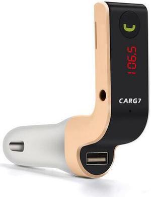 New USB Car MP3 Players 1PC G7 Hands-free Bluetooth Car Kit FM Transmitter USB Charger Adapter MP3 Player High Quality (Gold)