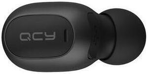 QCY qm1 mono mini Invisible earphone wireless Bluetooth 5.0 headphone noise canceling headset with microphone handsfree calls (Black)