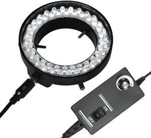 Adjustable 56 LED Ring Light Illuminator Lamp For Industry Stereo Microscope Camera Magnifier AC 90V-240V Power Adapter