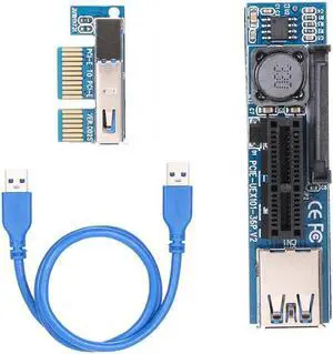 Mini PCI-E 1X Extension Cable Powered Riser Adapter