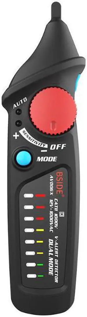 BSIDE AVD06X Non-contact Voltage Detector AC 12-1000V Circuit Tester Power Socket Live Wire Check Dual Mode with Indicator light