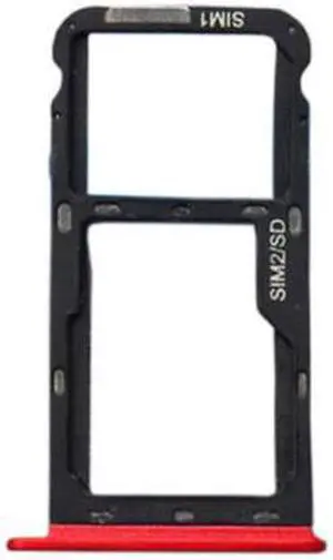 SIM Tray Holder SD Card Reader Slot Adapter for Meizu M5C (Red)