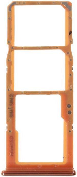 Dual SIM Tray Micro SD Card Tray Holder Slot Replacement For Samsung Galaxy A50 A505 / A30 A305 (Orange)