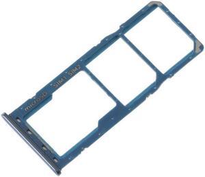 Dual SIM Tray Micro SD Card Tray Holder Slot Replacement For Samsung Galaxy A50 A505 / A30 A305 (Blue)