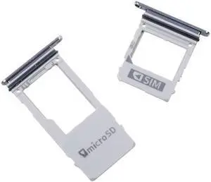 A530 Single Sim Card Tray & Micro SD Memory Card Holder Socket for Samsung Galaxy A8 2018 (Silver)