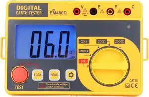 EM480D 200V Portable High Sensitivity Digital Earth Grounding Resistance Tester Electrical Meter
