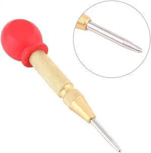 5.12" HSS Center Punch Stator Punching Automatic Center Pin Punch Spring Loaded Marking Drilling Impact Hole Punch Drill Bit - Gold