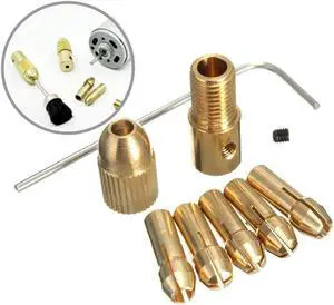 Best Price 5pcs/Set 0.5-3mm Small Electric Drill Bit Collet Micro Twist Drill Chuck Set