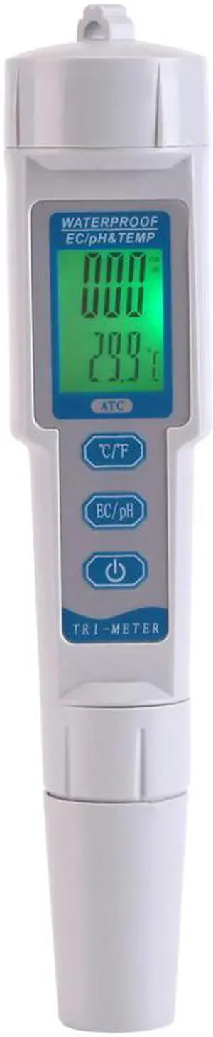 3 In1 PH/EC/TEMP Meter PH Meter Temperature Tester Pen Function Conductivity Water Quality Monitor Tester Tools With Backlight