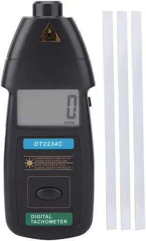 DT2234C Handheld Digital Laser Tachometer 2.5-99999RPM Non-Contact Speed Meter Gauge