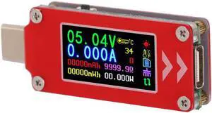 TC64 PD Charger Tester Type-C Tester Color Display Voltmeter Ammeter Charging Voltage Current Capacity Detector Meter